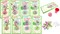 Tiny Mills 36 PACK Koala Barnyard Valentine's Day Cards with Stampers for Valentine's Day Classroom Exchange